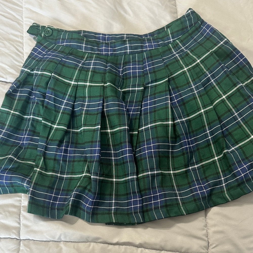 Forever 21 Green and Blue Plaid Mini Skirt